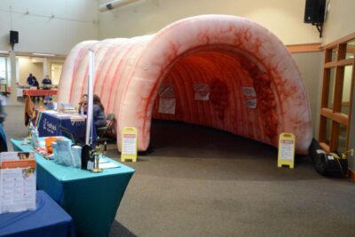 Inflatable tunnel at yakima health fair
