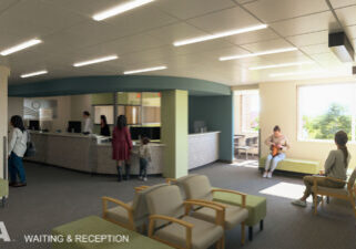 As part of our Yakima Health Enhancement Project, Women’s Health services will come under one roof in a new, central location in Yakima. This rendering shows how the waiting room and front office areas for the new location are expected to look.
